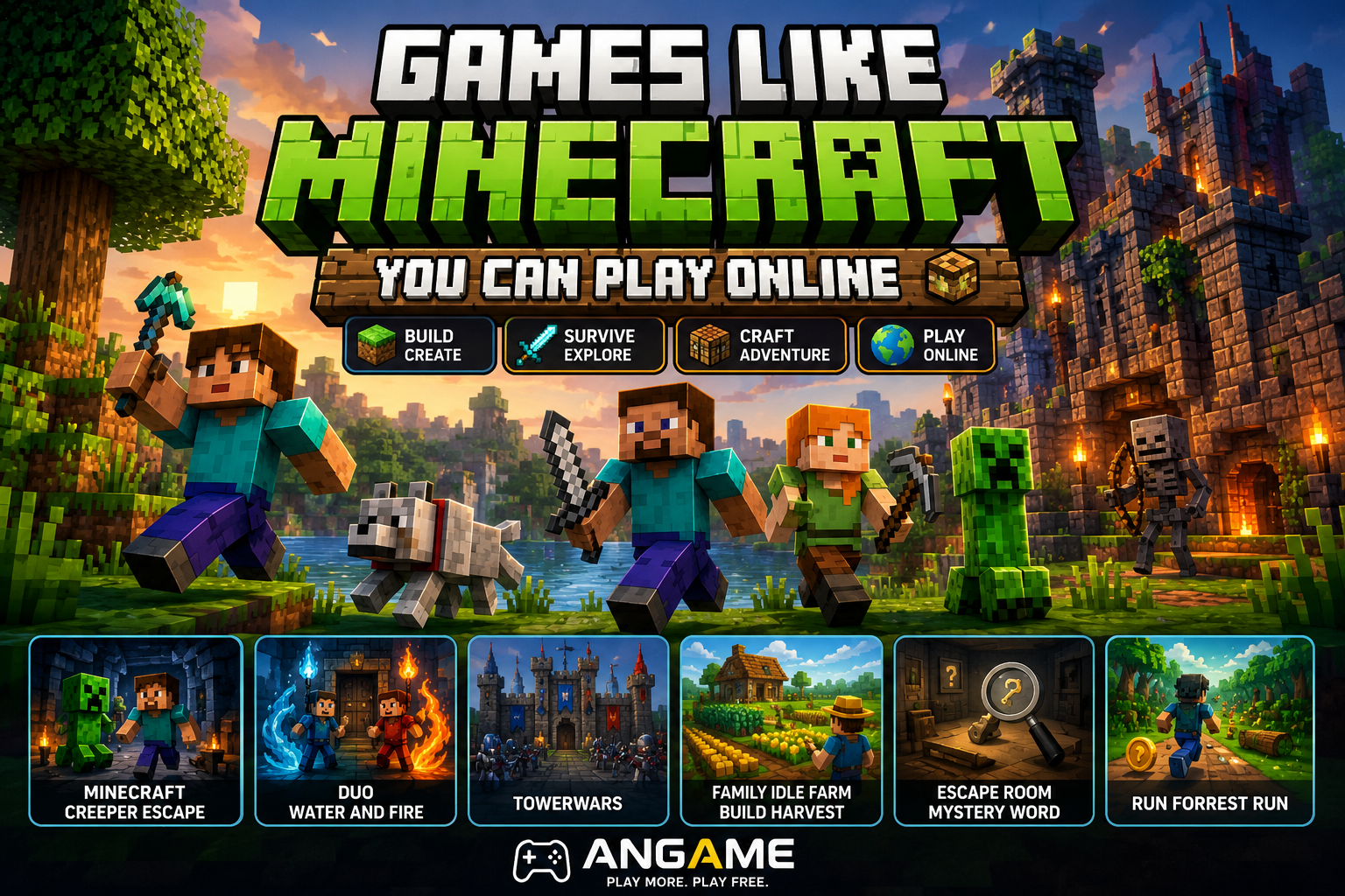 Games Like Minecraft You Can Play Online 🧱